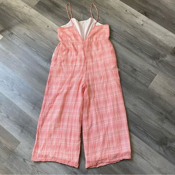 Urban Outfitters Audra Jumpsuit Gingham Plaid Medium Party Vacation Boho - Picture 8 of 15